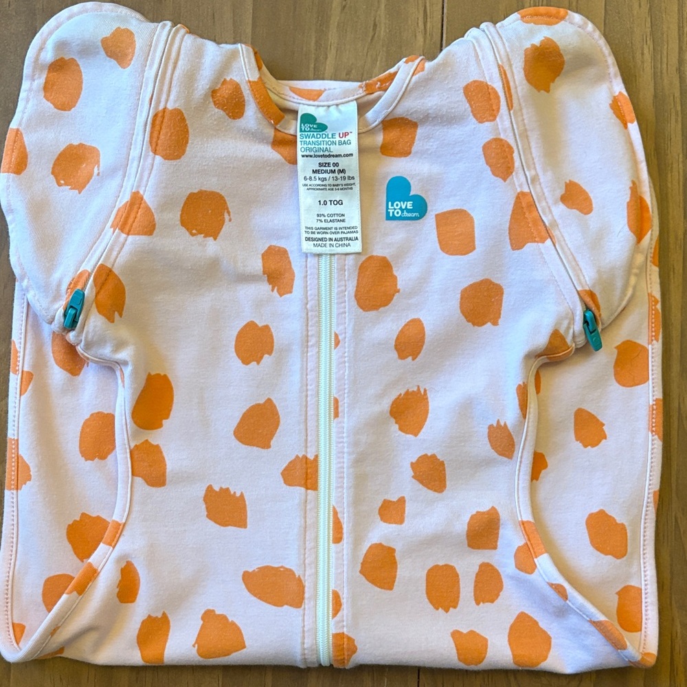 Love to Dream Orange Polka Dot Swaddle
